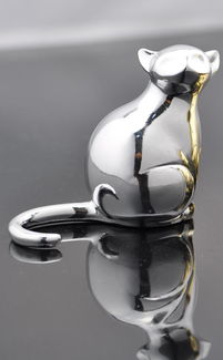 藝居陶電鑄鍍金鍍銀貓工藝品 精美擺件的批發與銷售指南